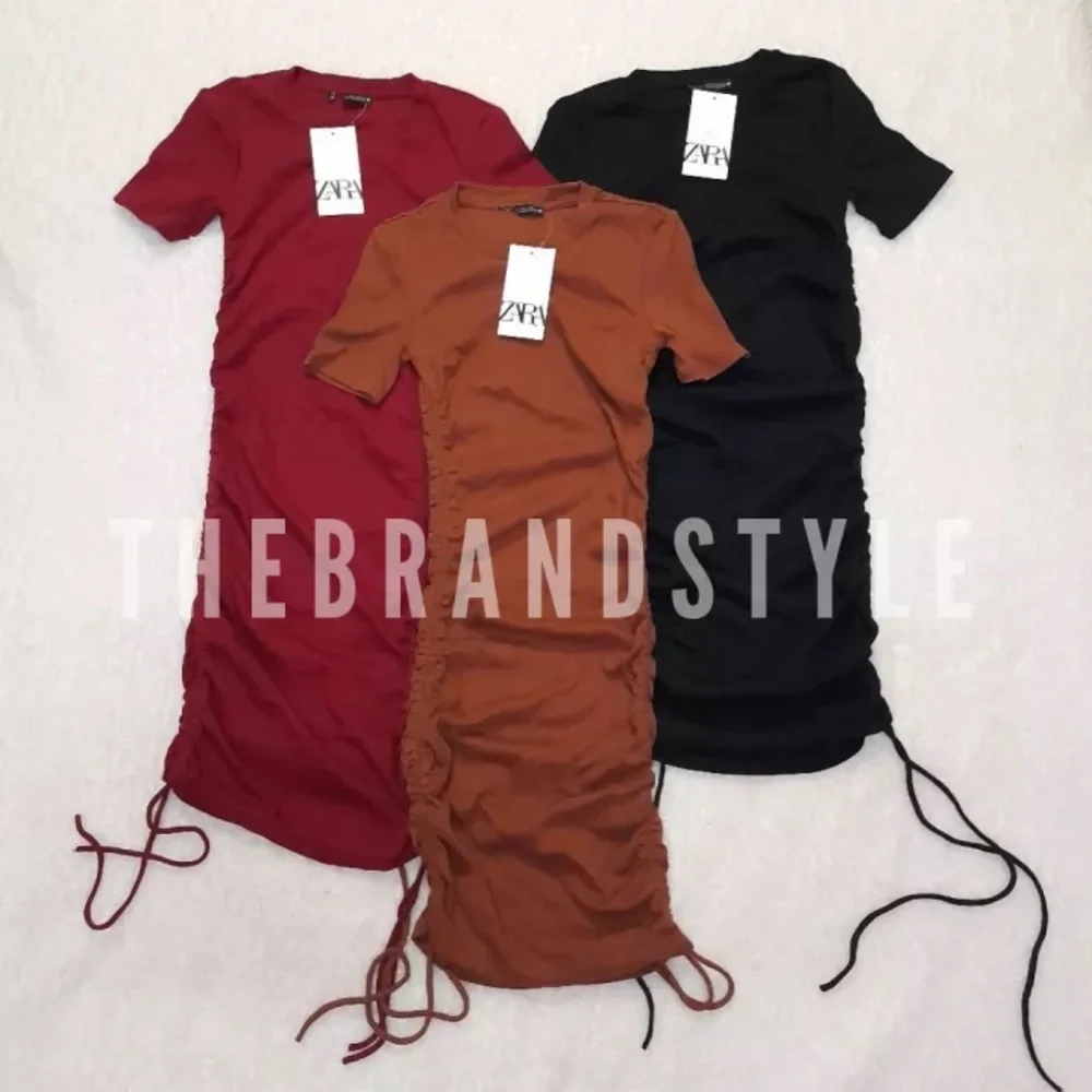 Zara Ruched Ribbed Dress - Picture 3 of 11